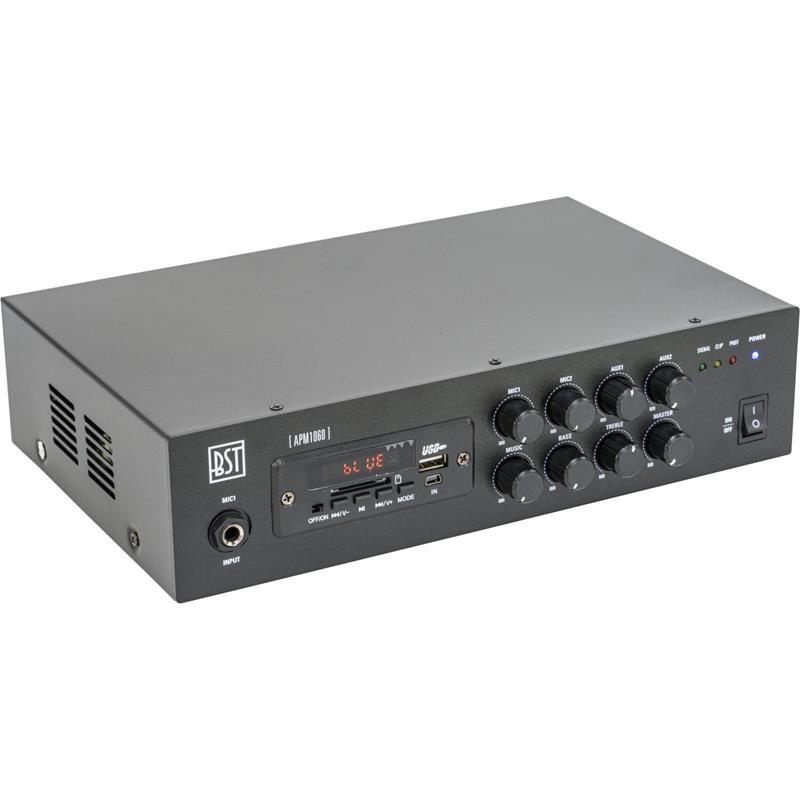 Amplificateur-Mixage PA BST AMP1060 - 60 Watts - USB, SD, Bluetooth, FM, télécommande et entrée MIC avec priorité_1