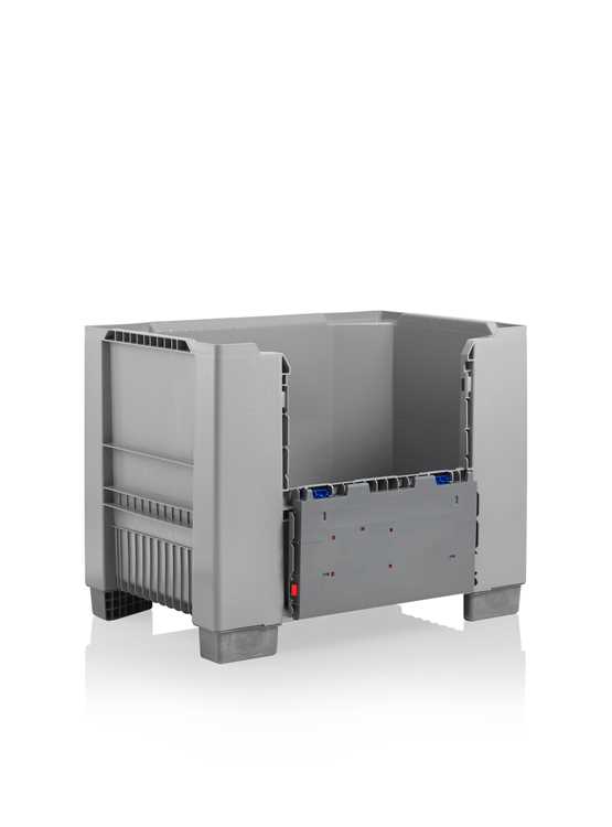 Caisse-palette demi-porte robuste et légère pour charges lourdes - Polyéthylène alimentaire - Charge utile max 1000 Kg - CPP812/KUB_1