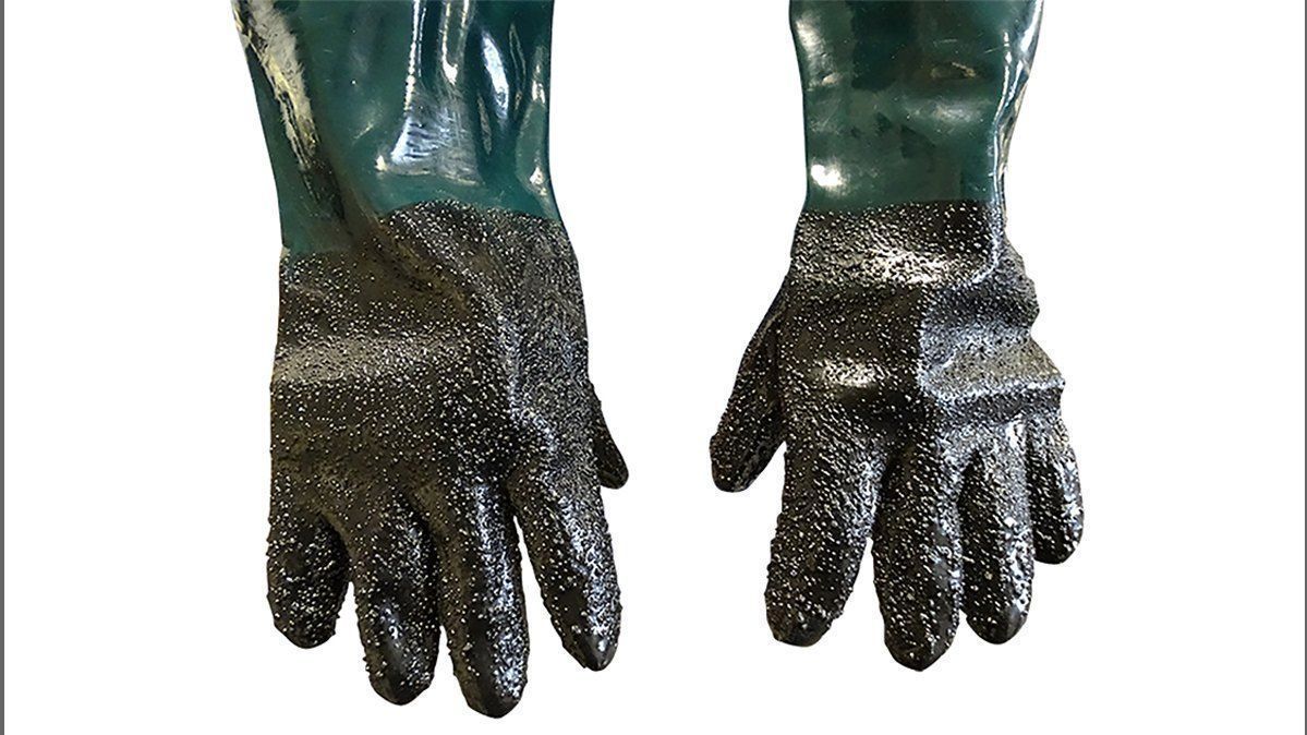 Gants vinyle - Gants pour sableuse d'atelier 90 litres - C.2.M_1