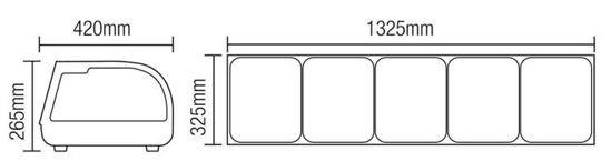 Kit réfrigéré à poser 132L Portes coulissantes L.1800mm mm AFI Collin-Lucy_1