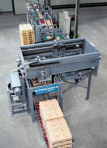 Palettisseur automatique de grande capacité avec sortie de 4000 sacs par heure - BEUMER ROBOTPAC 1200_1