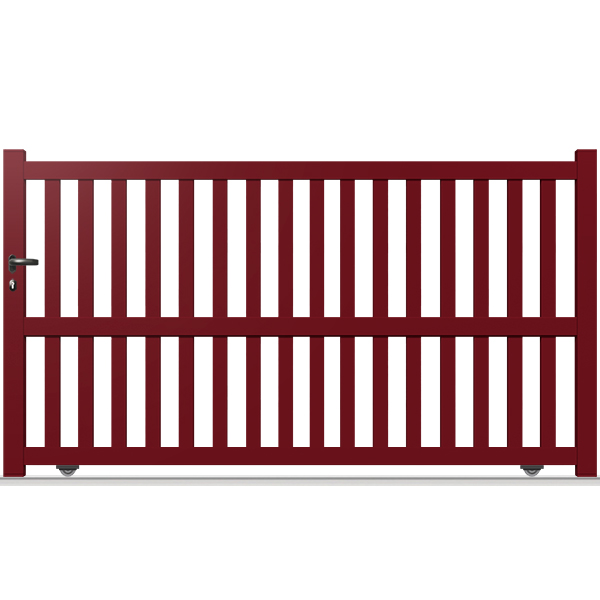 Portail coulissant aluminium à rail CL09 - simple vantail, droit, ajouré - robustesse et durabilité_0