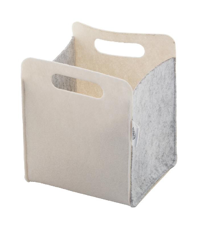 Organisateur de bureau en feutrine RPET - impression quadri, poignées découpées, label RPET_1