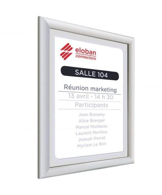 Cadre Eco Clic en Aluminium Anodisé Argent - Simple Face, Épaisseur 10mm, Feuille de Protection en Plastique 1mm_1