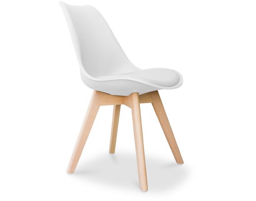 Ensemble de 4 chaises TAMARIS - Pieds en bois de hêtre avec coussin en cuir écologique - Référence 8022 FR206_1