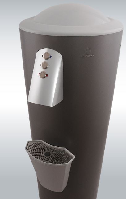 Fontaine à eau réfrigérée Edafim Lago - robuste, design métallique, eau fraîche/chaude/tempérée_1