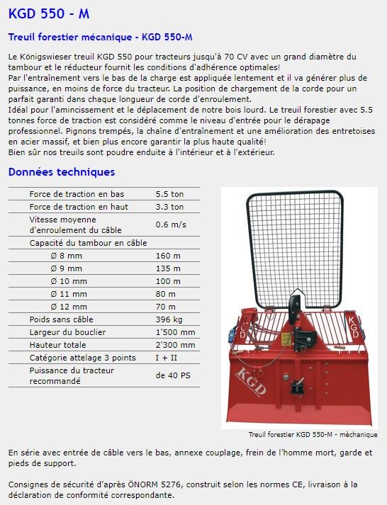 Kgd 550 m - treuil forestier - königswieser - poids sans câble 396 kg_1