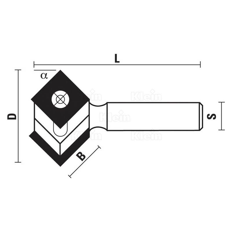 W103.240.R - Fraise à plaquette - Sistemi S.R.L. - HW Z=2 - Diamètre 24_1