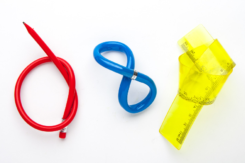 Règle - en plastique flexible transparent - couleur jaune - poids 28g_1