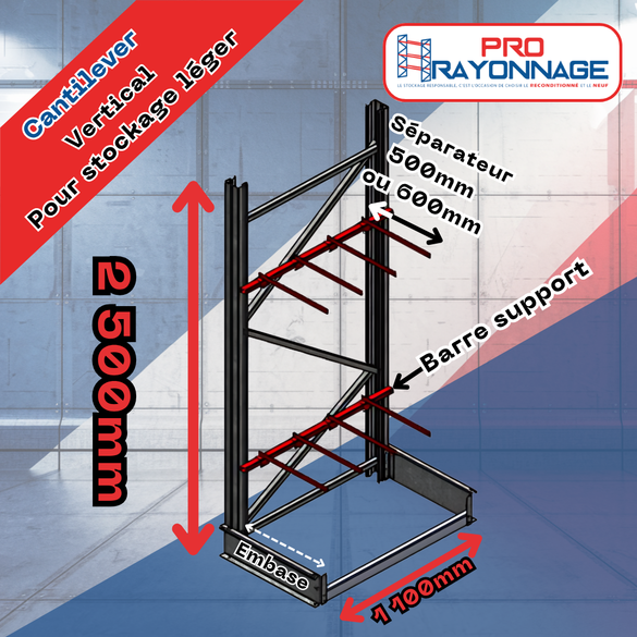 Cantilever léger pour stockage vertical - configuration sur mesure [NEUF]_1