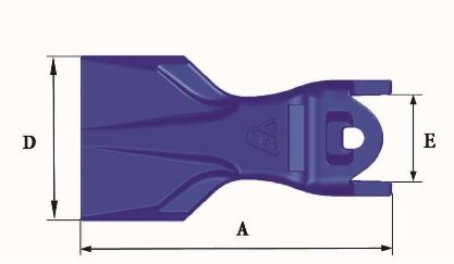 Dents de godet Fastkey FKM EL - 0.85 kg - Dimensions précises en mm_1