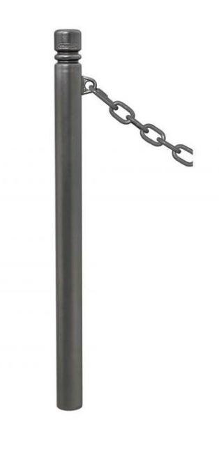 Potelet DECO à chaînes - Pommeaux en fonte acier soudés - Hauteur 1180mm - Ø 76mm_1