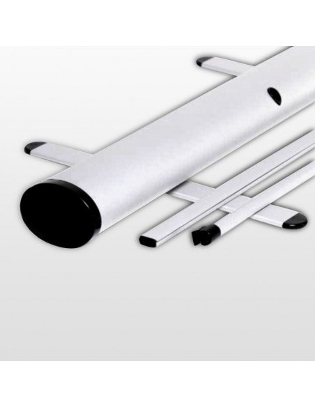 Roll up anti-choc 85x200cm - Enrouleur aluminium avec bâche 500gr M1 ou PVC dos gris - IE-ROLL-AC_1
