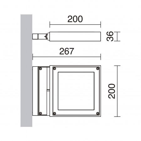 Spot Tina IP65 LED SMD 26W 3000K anthracite - projecteur mural et sur poteau en aluminium_1