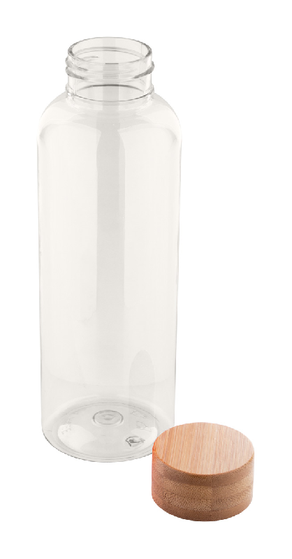 Bouteille en RPET - Couvercle en bambou - 500 ml - Sans BPA_1