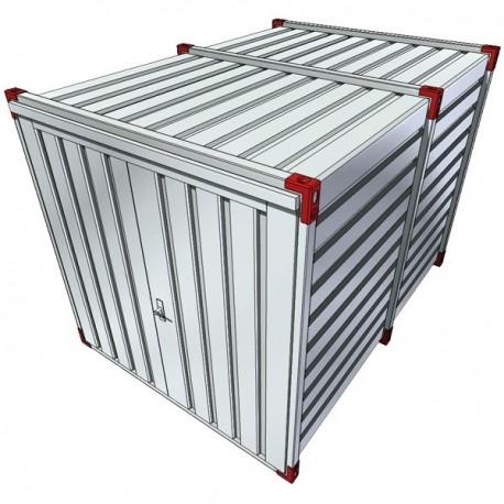 Bungalow de stockage compact et empilable pour chantier