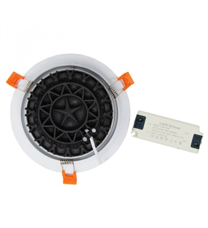 Downlight LED encastré 25W - orientable 120º - design moderne - réf DOGP25W6K_1