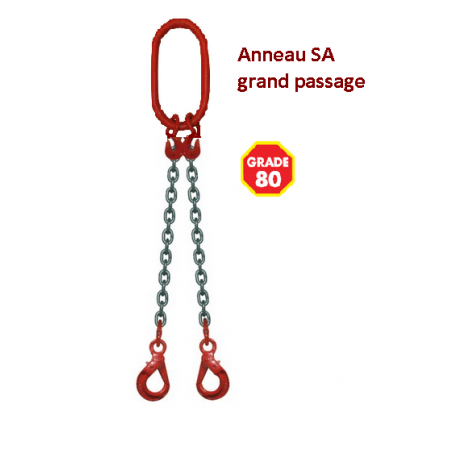 Elingue chaine réglable avec crochets à verrouillage automatique Référence 4306AASA_1