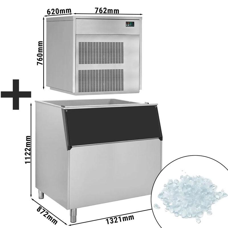 Machine à paillettes de glace - 390 kg/24h avec bac à glaçons de 480 kg_1