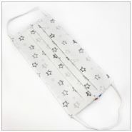 Masque en tissu 3 plis étoile noire - 100% coton certifié Oeko-Tex - lavable et réutilisable - fabrication française_1