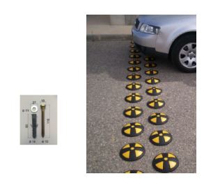 Ralentisseur circulaire en caoutchouc recyclé très résistant - 40 mm - 30 Km/h - Surface antidérapante - Résistance 20 tonnes_1