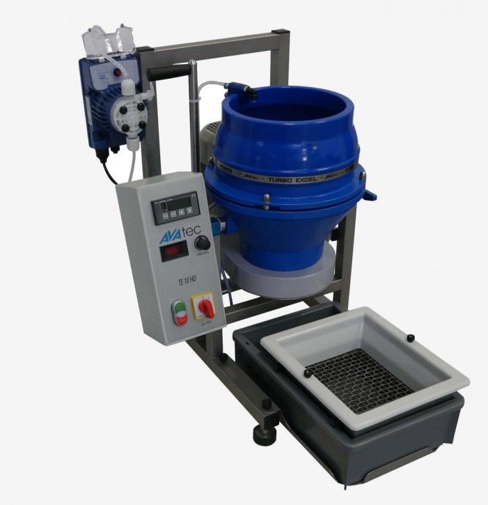 Te 10 HD - Tribofinition - Avatec - Machine de finition à force centrifuge avec cuve 30L et système d'espacement précis_1