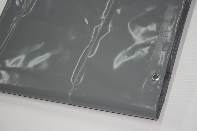 Bâche de chantier en PVC grise 550 gr/m2 - ourlet périphérique - œillets inox - 22 tailles disponibles_1