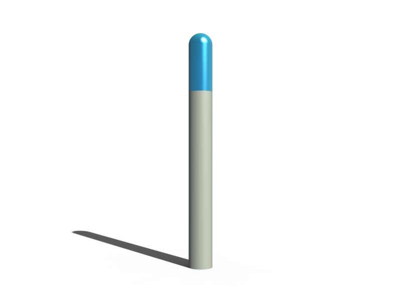 Pot5010 - potelets fixes Urban'nt - acier Ø101mm - hauteur hors sol 1200mm - design Jean-Marc Bourry_1