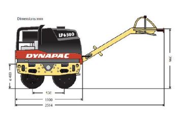 Rouleau vibrant duplex LP 6500 Dynapac - moteur HatZ 1d50s - 678 à 716 kg_1