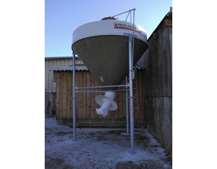 Silo d'aliment d'élevage à cône axial translucide pour le stockage du minéral - Ø2325 - 3,5m3 et 6.3m3 - Silo Babystar_2