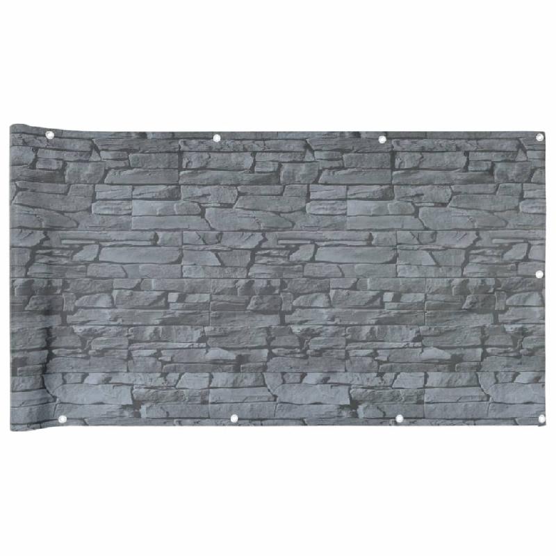 Vidaxl écran d'intimité de jardin aspect pierre de rebord gris pvc 4005527_1