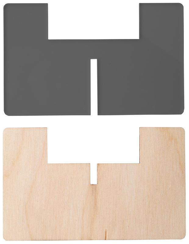 Support pour bougie - contreplaqué de bouleau et acrylique transparent - livré à plat_1