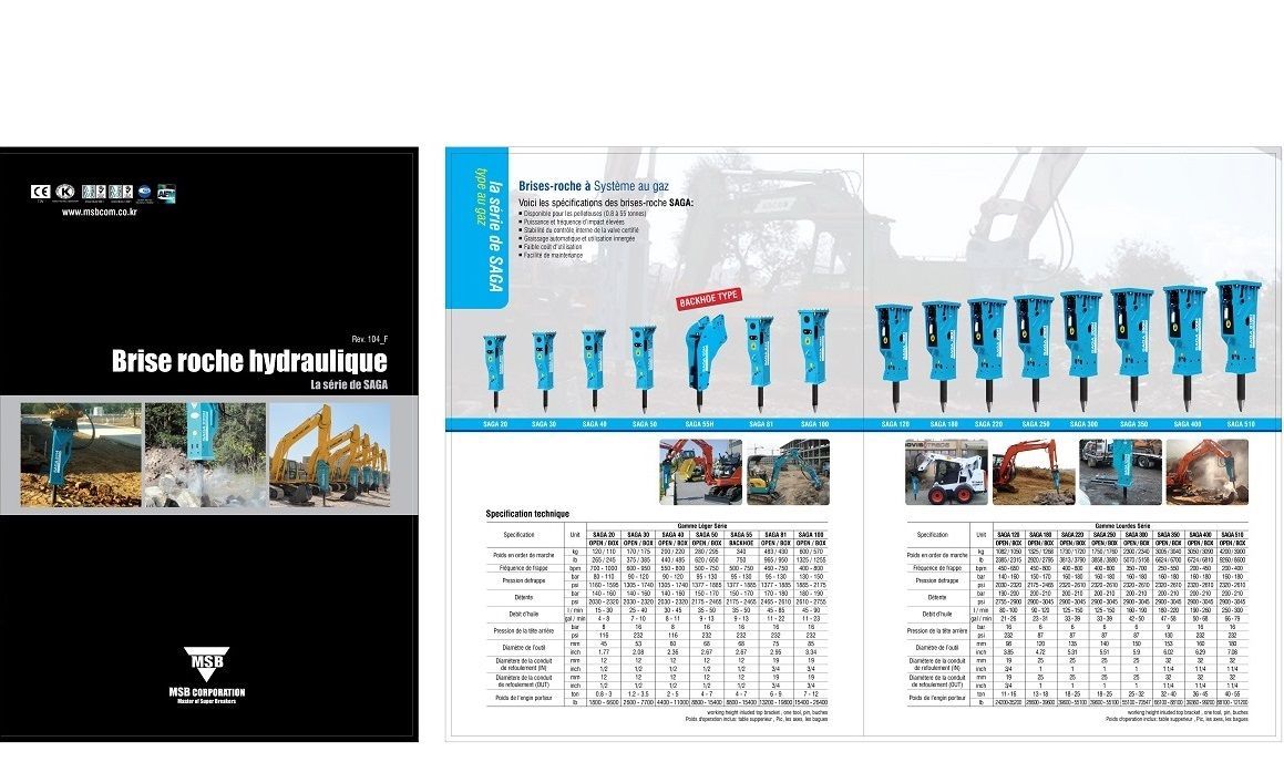 Brise roche brh msb 1200kg (pelle de 16-21 tonnes) garanti 2 ans_2