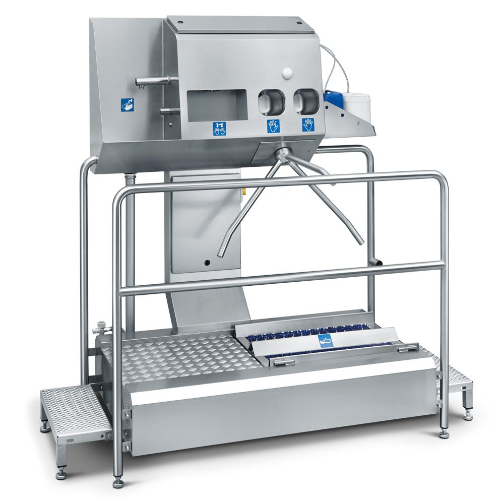 Contrôle de accèss avec lavabo et sèche-mains et désinfection_1