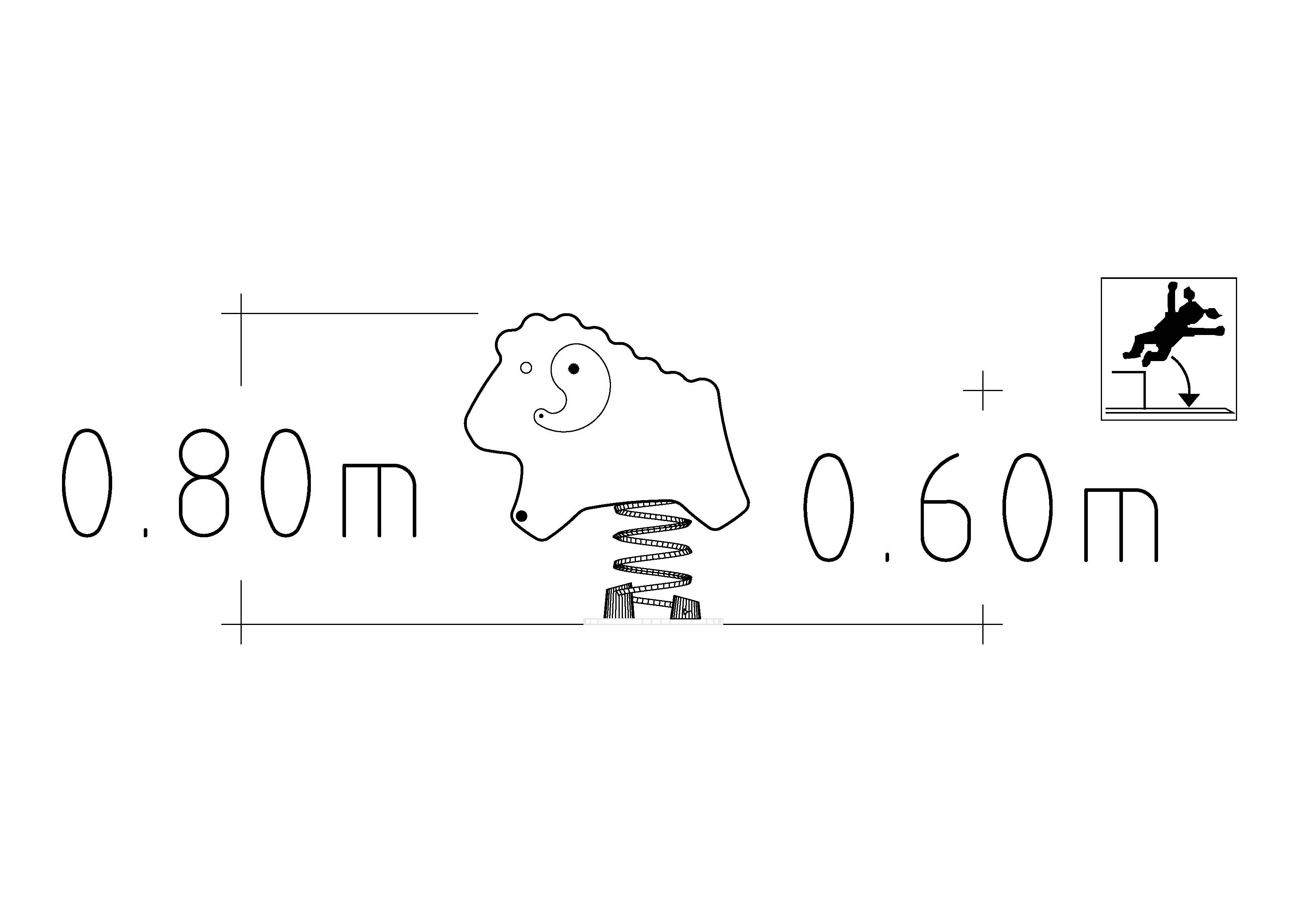 Jeu sur ressort Ovis 1 place - réf 8044654 - Hags - Blanc - Fondation à enterrer_1