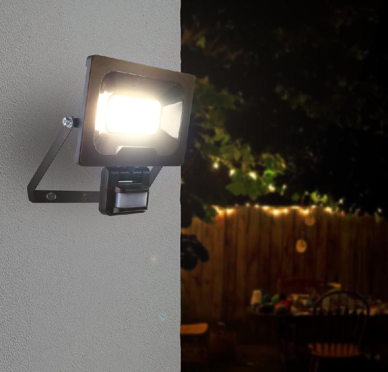 Projecteur mural Nino 30W 2400lm - Détecteur de mouvement - Noir_1