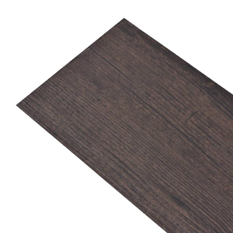 Vidaxl planches de plancher pvc autoadhésif 2,51 m² 2 mm marron foncé 342879_1