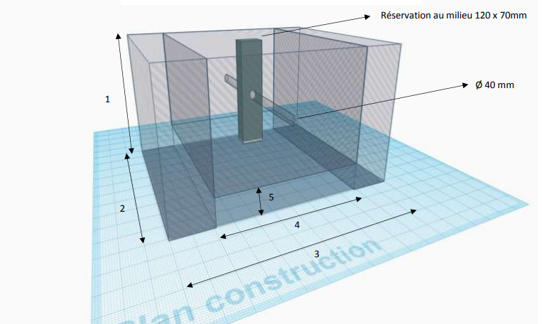 Bloc Béton anti-intrusion A.I - Masse 1500 kg - REFAI1500_1