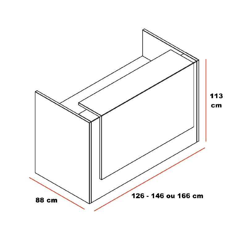 Borne d'accueil compacte Z2 - Officity - 126, Blanc, Beige R1019_1