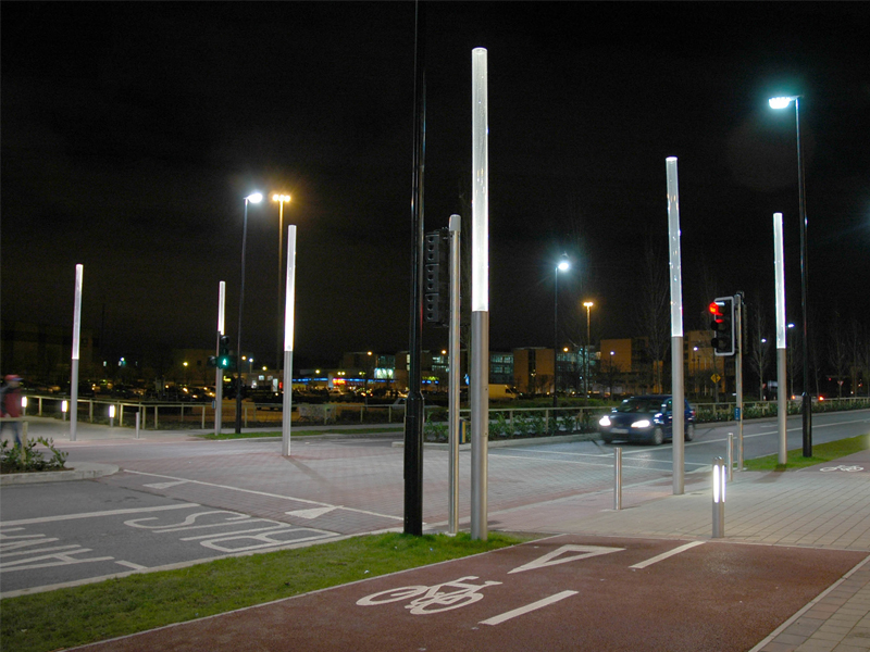 Colonne lumineuse d'éclairage public LED - 33W - Acier inoxydable - Hauteur 2,2 à 6 m_2