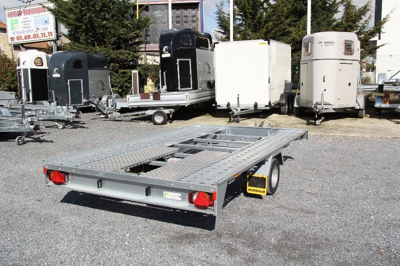 Remorque porte voiture - Humbaur 4101 FTK 153520 - basculement assisté, PTC 1500 KG, rampes antidérapantes_1