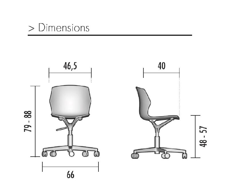 Siège giratoire sur roulettes Frill. - Bleu clair_1