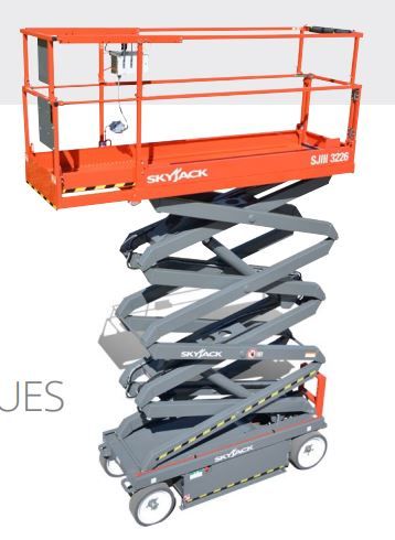 Skyjack SJIII 3226 - Nacelle ciseaux électriques - Hauteur de travail 9,92 m - Traction hydraulique_1