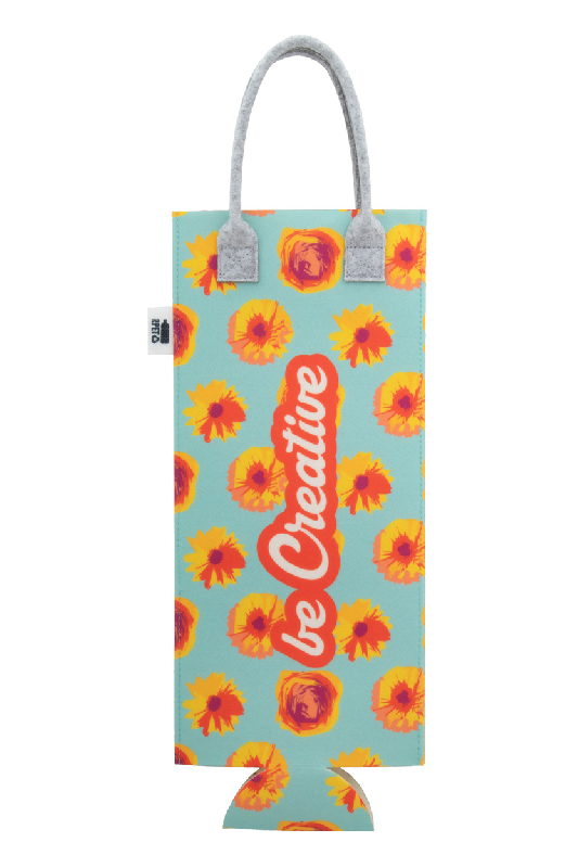 Sac cadeau à vin en feutre RPET personnalisable - Impression quadri incluse_1