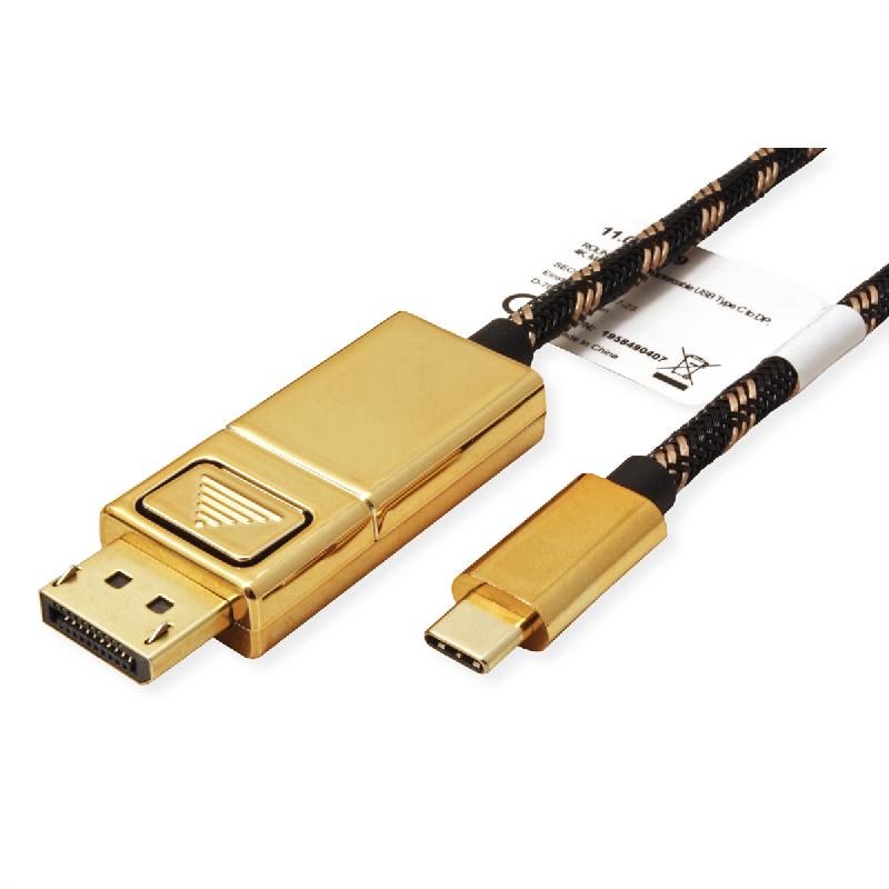 ROLINE GOLD Câble adaptateur type C - DisplayPort, v1.2, M/M, 1 m_1