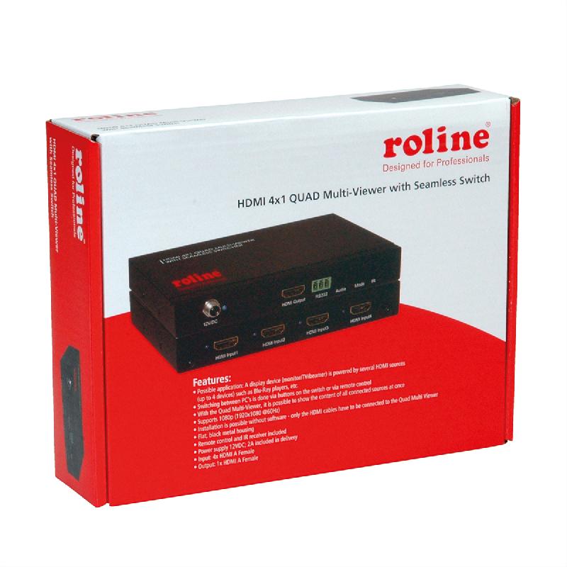 ROLINE Switch HDMI 4x1 QUAD multi vues en continu_1