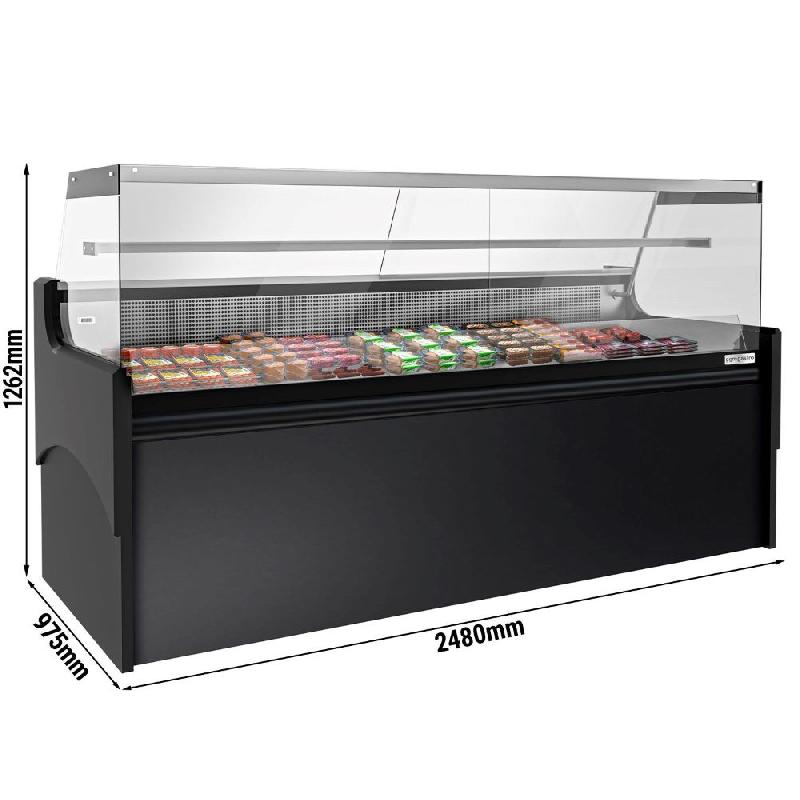 Vitrine comptoir réfrigérée droite EVERT 2480 mm - 1 étagère_1