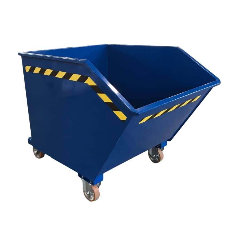 Benne basculante large sur roulettes 300l à 1500l_1