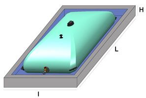 Citerne souple - Citerpack Environment SAS - capacité de 10 à 300 m³ - bassin et fosse de rétention avec tissu anti-UV_1
