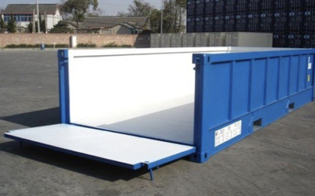 Conteneur 20 pieds mi-hauteur, idéal pour un stockage de marchandises par le toit - 20 half-HEIGHT_1